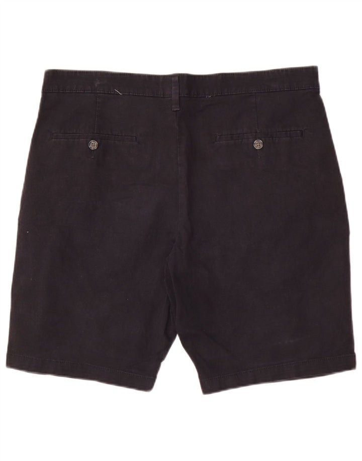 Shorts chino masculino Marks & Spencer W34 grande algodão azul marinho