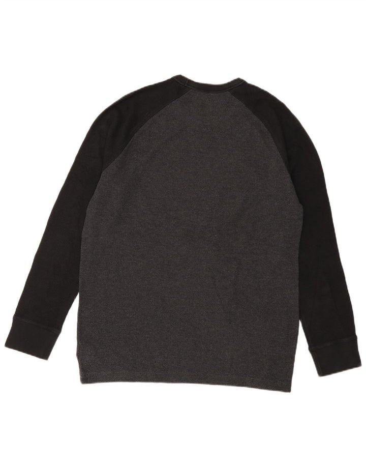 Moletom masculino Gap Jumper cinza médio algodão colorblock