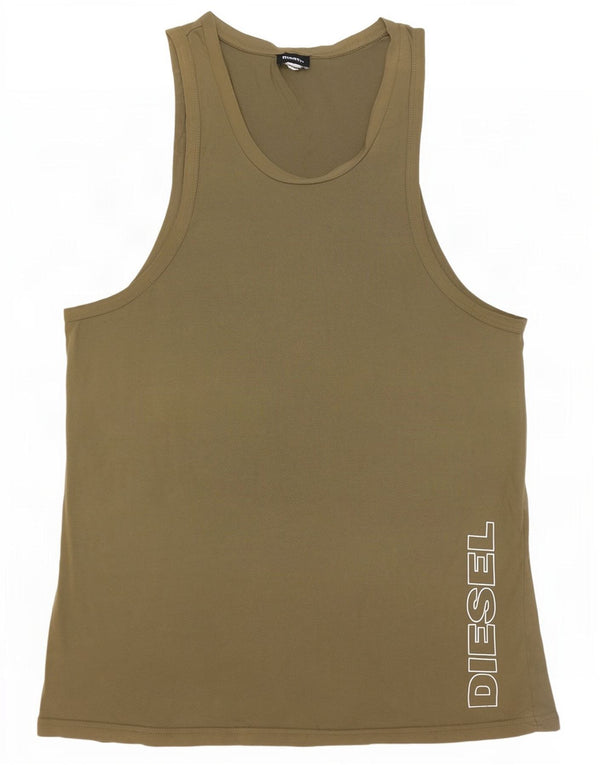 Colete gráfico masculino Diesel Top grande cáqui