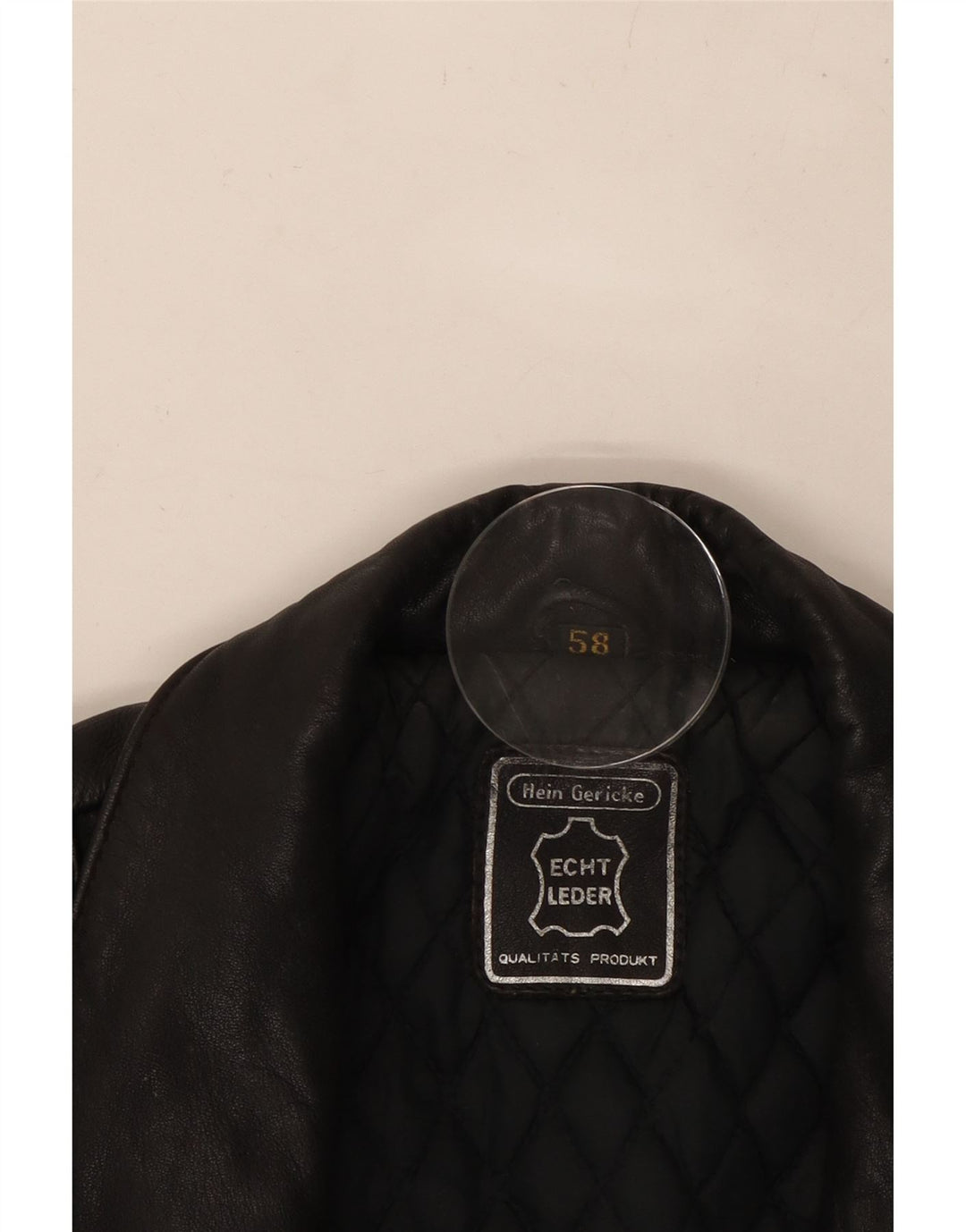 HEIN GERICKE Jaqueta masculina de couro para motociclista Reino Unido 38 Couro preto médio