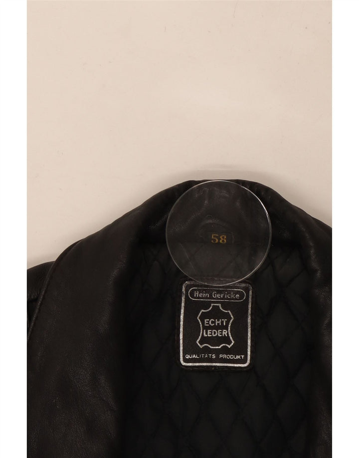 HEIN GERICKE Jaqueta masculina de couro para motociclista Reino Unido 38 Couro preto médio