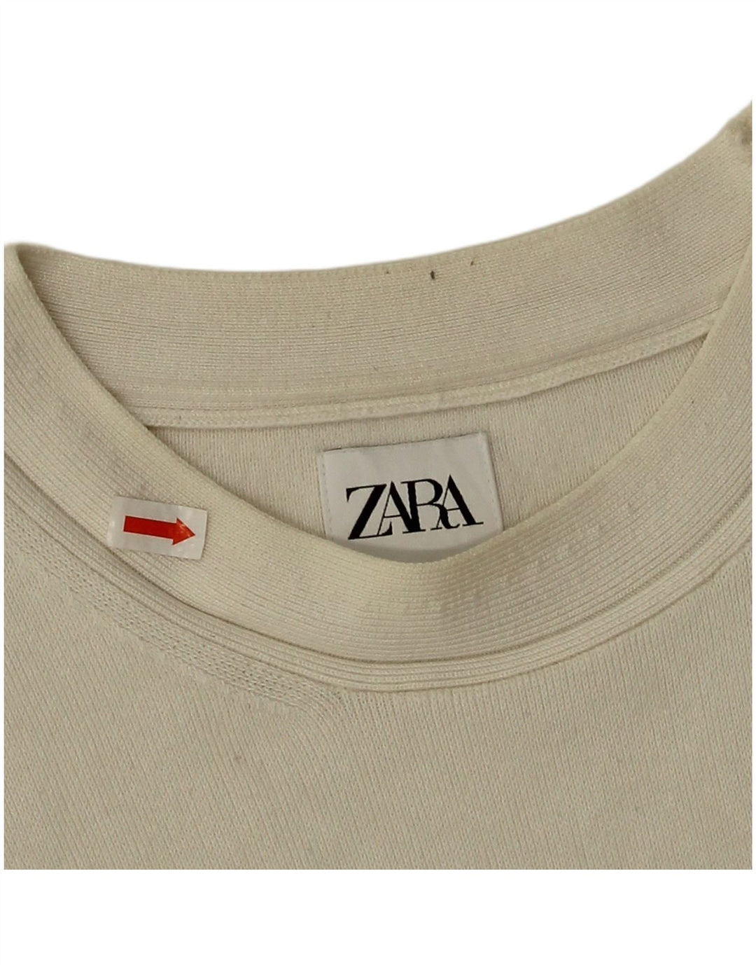 Suéter feminino Zara com gola canoa UK 14 viscose branca média