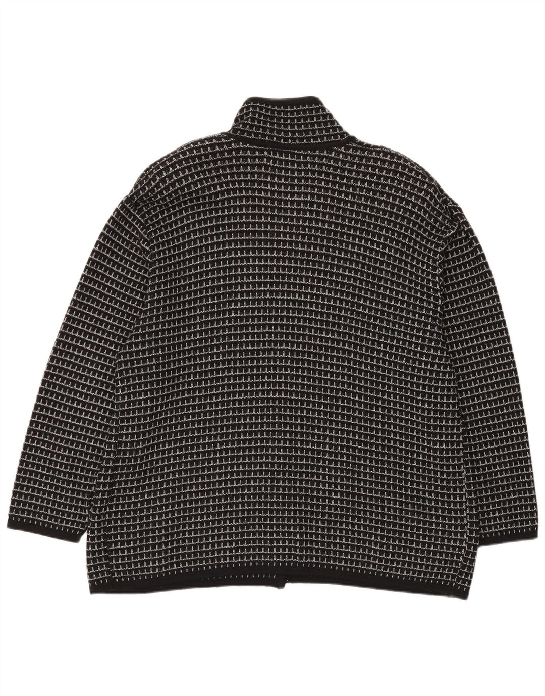 Suéter cardigã masculino Settebello XL preto xadrez acrílico