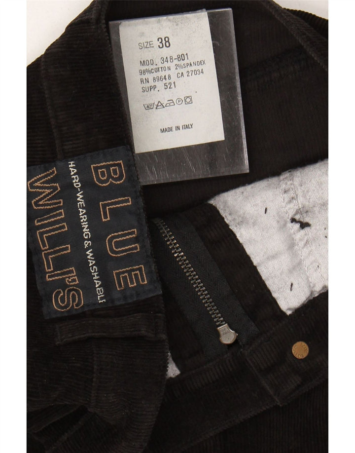 Saia feminina de veludo BLUE WILLI'S IT 38 XS W28 algodão marrom