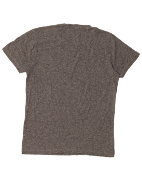 Camiseta feminina gráfica Jack & Jones UK 14 grande algodão cinza