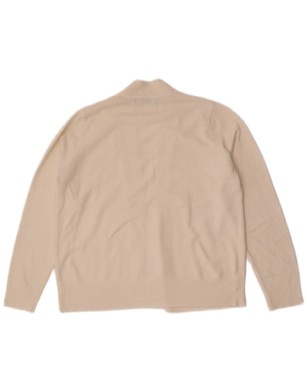Suéter cardigã aberto feminino Marks & Spencer Reino Unido 14 médio branco