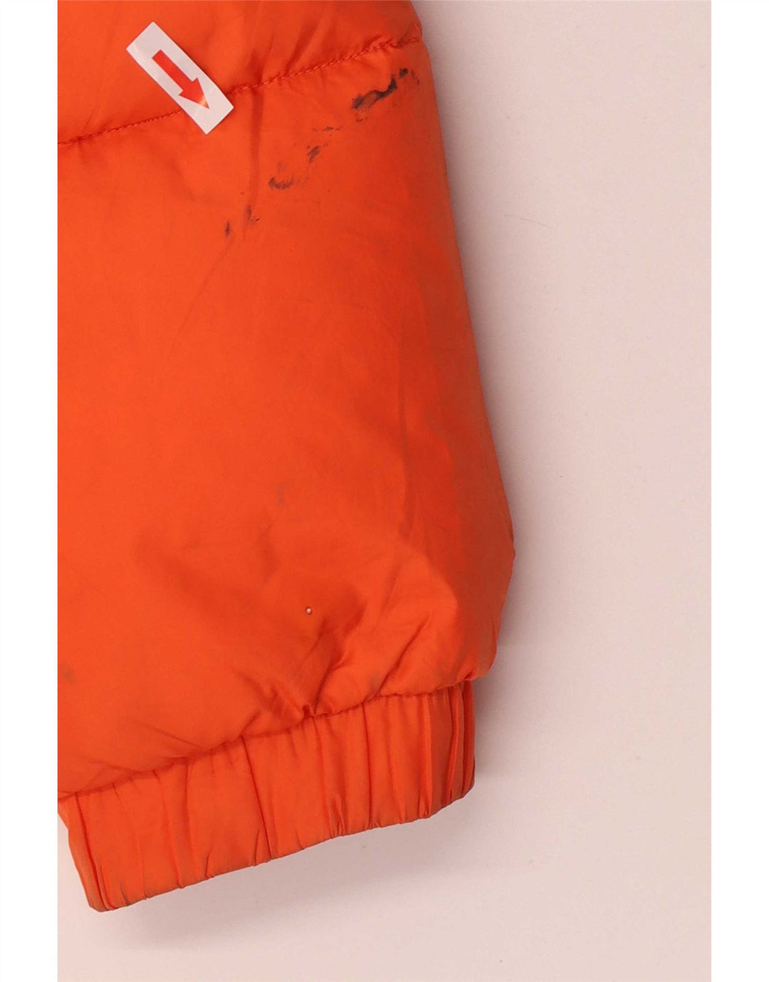 Jaqueta masculina acolchoada com capuz Sergio Tacchini UK 36 poliamida laranja pequena