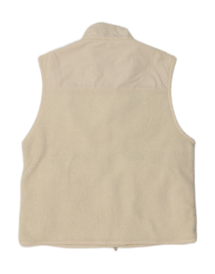 Cos Mens Regular Fit Fleece Gilet UK 40 Grande Poliéster Branco