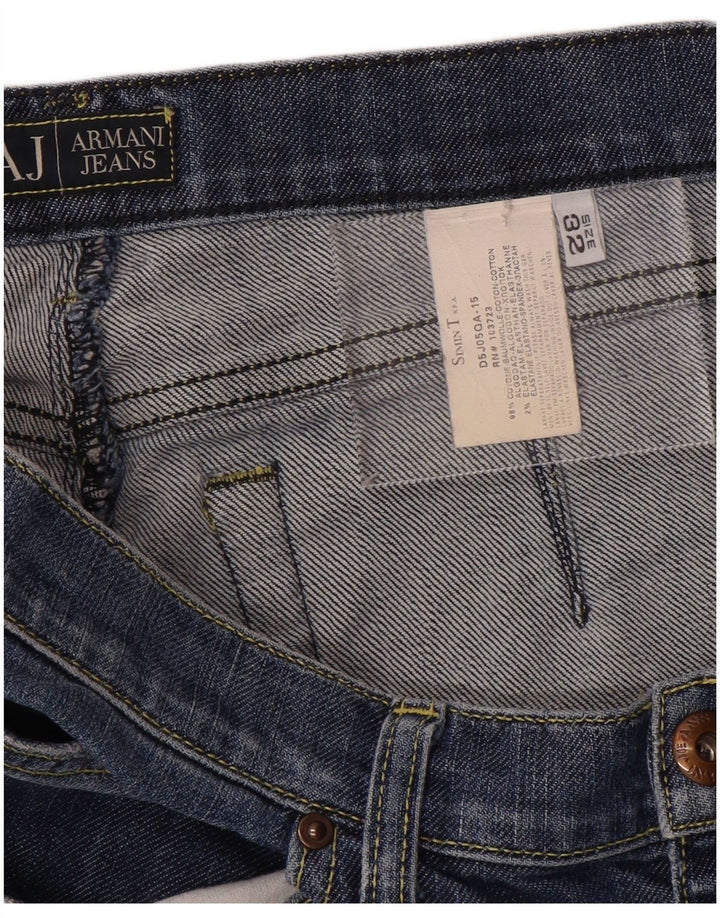 Shorts jeans masculino Armani W32 algodão azul médio