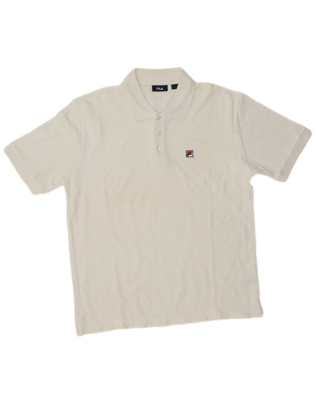 Camisa polo masculina FILA grande algodão branco