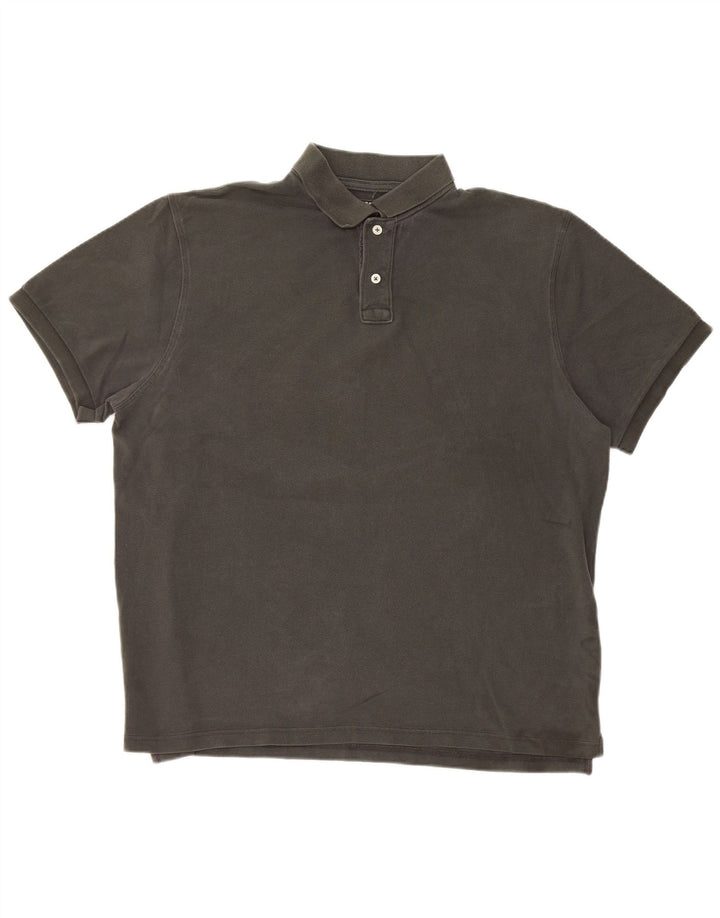Camisa polo masculina J. Crew XL cinza algodão