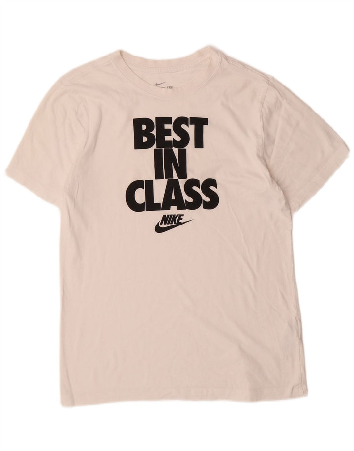Camiseta Nike masculina gráfica Top médio algodão branco