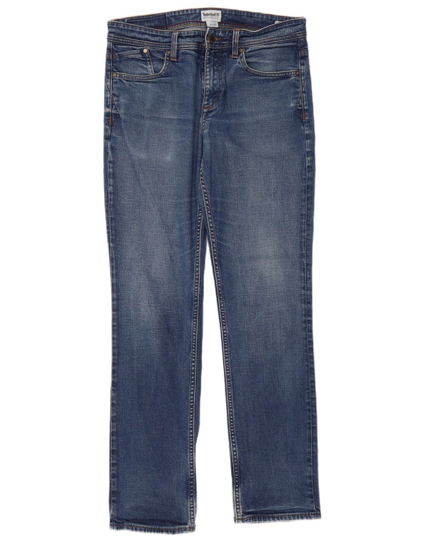 Timberland Mens Slim Jeans W34 L34 Azul Algodão