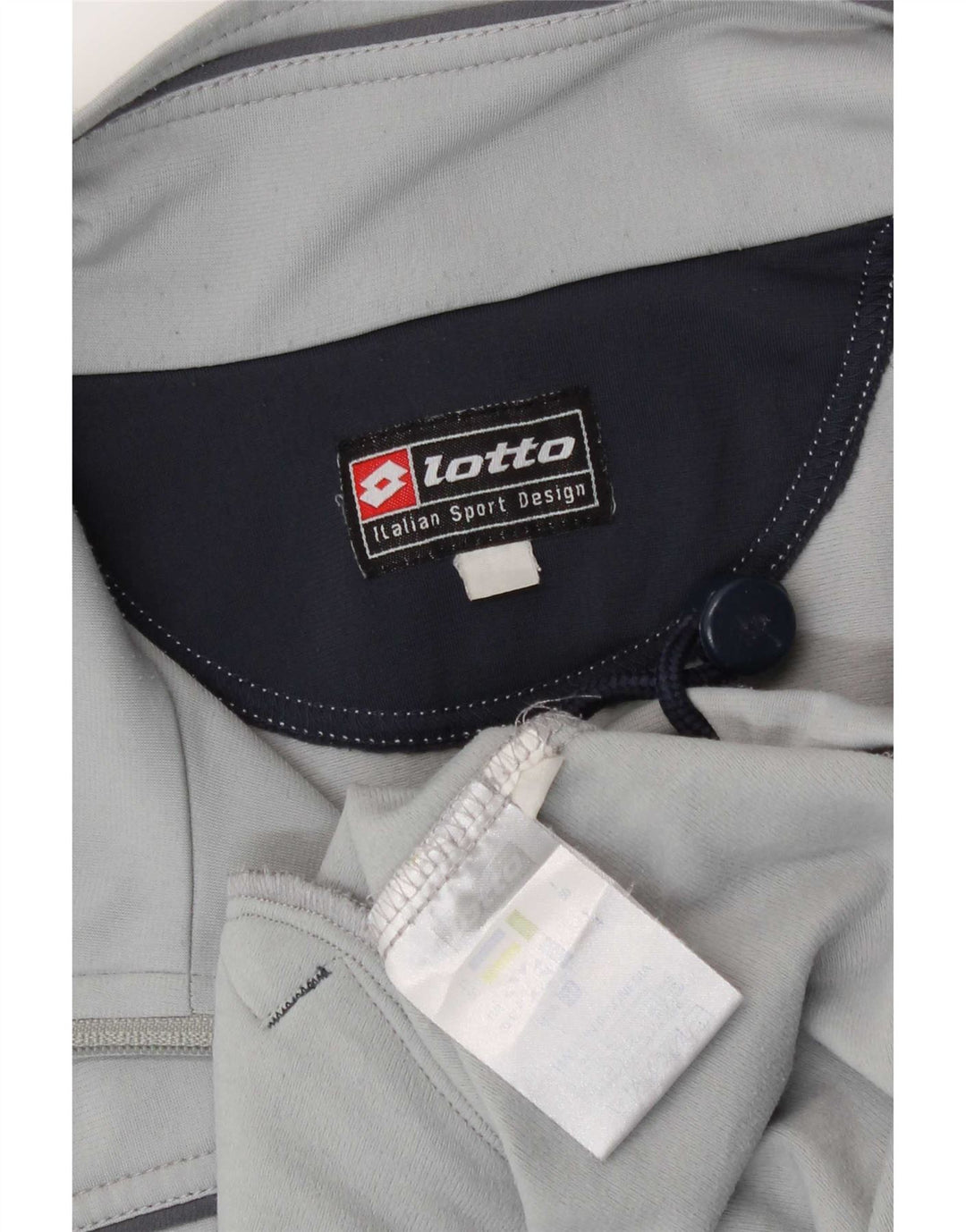 Lotto Mens Graphic Tracksuit Top Jacket UK 40/42 Grande Cinza Poliéster