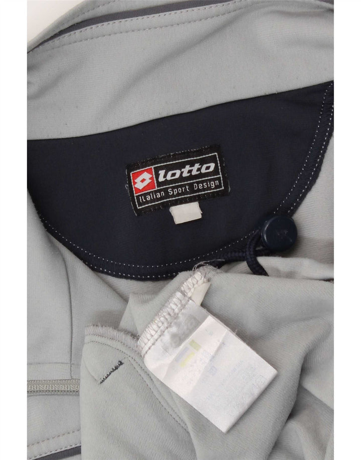 Lotto Mens Graphic Tracksuit Top Jacket UK 40/42 Grande Cinza Poliéster