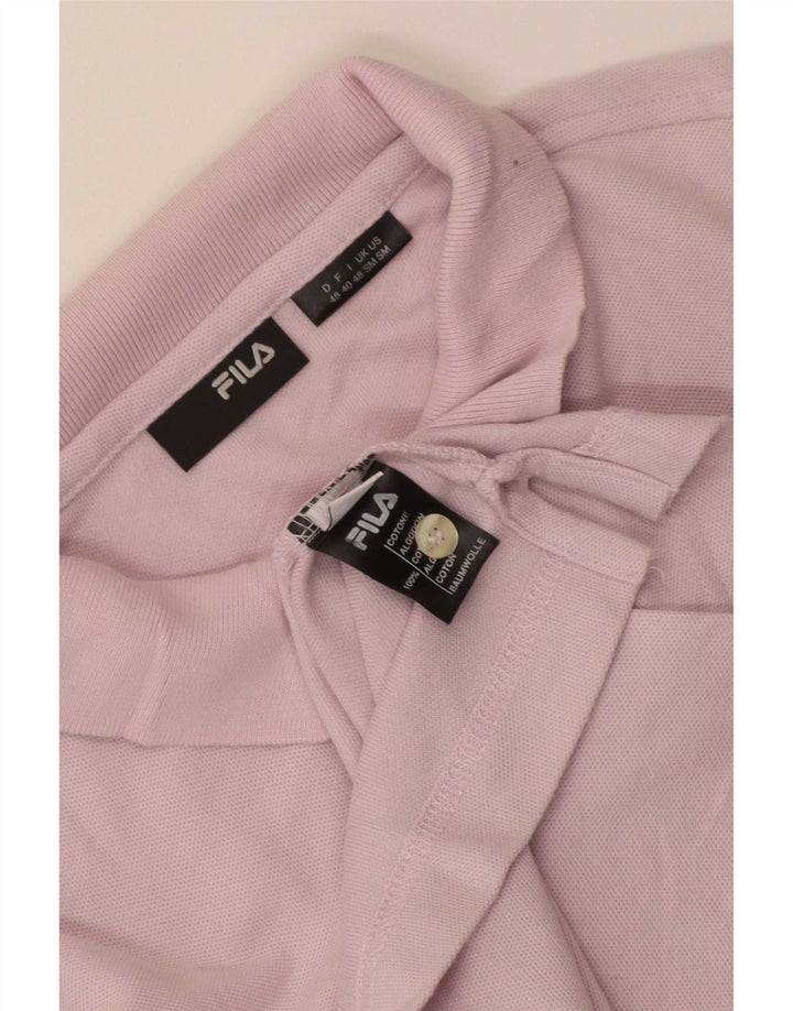 Camisa polo masculina Fila pequena de algodão roxo