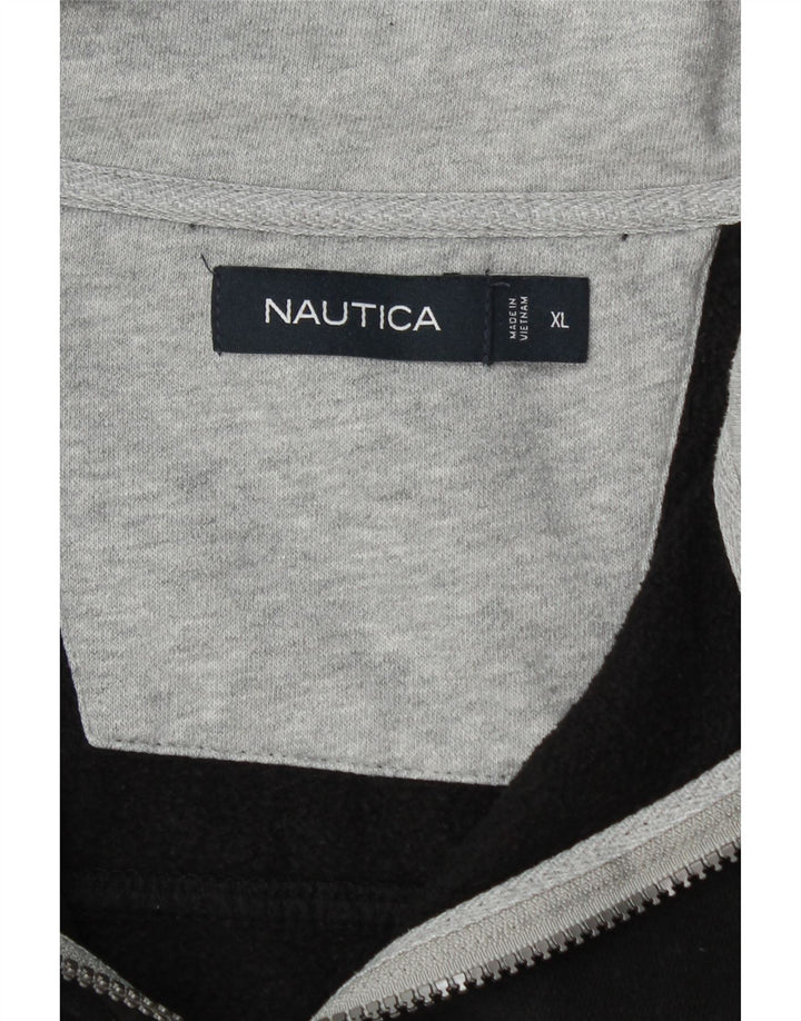 Moletom masculino Nautica com zíper e gola XL preto
