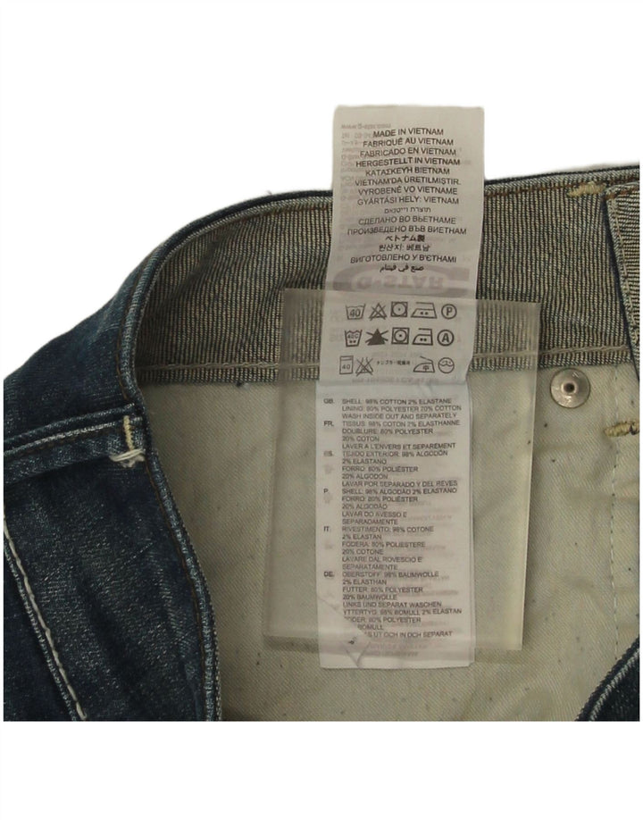 G-Star feminino midge jeans reto W27 L32 algodão azul
