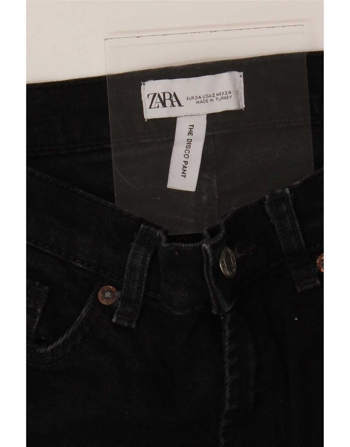Zara Jeans feminino queimado EU 34 2XS W24 L32 preto