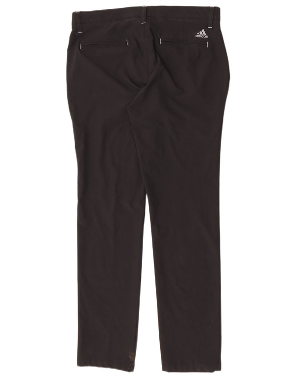 Adidas Mens Slim Chino Calças W32 L32 Poliéster Preto