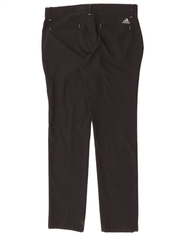 Adidas Mens Slim Chino Calças W32 L32 Poliéster Preto