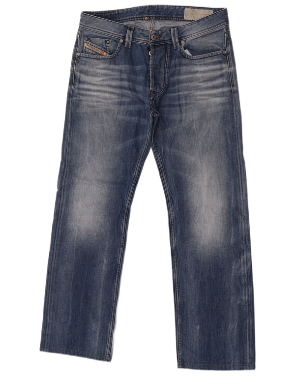 Diesel Mens Larkee Regular Straight Jeans W31 L30 Azul Algodão