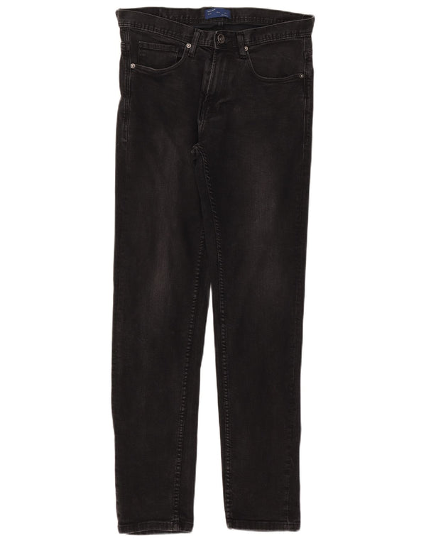 Zara Mens Slim Jeans EU 38 Pequeno W30 L31 Algodão Preto