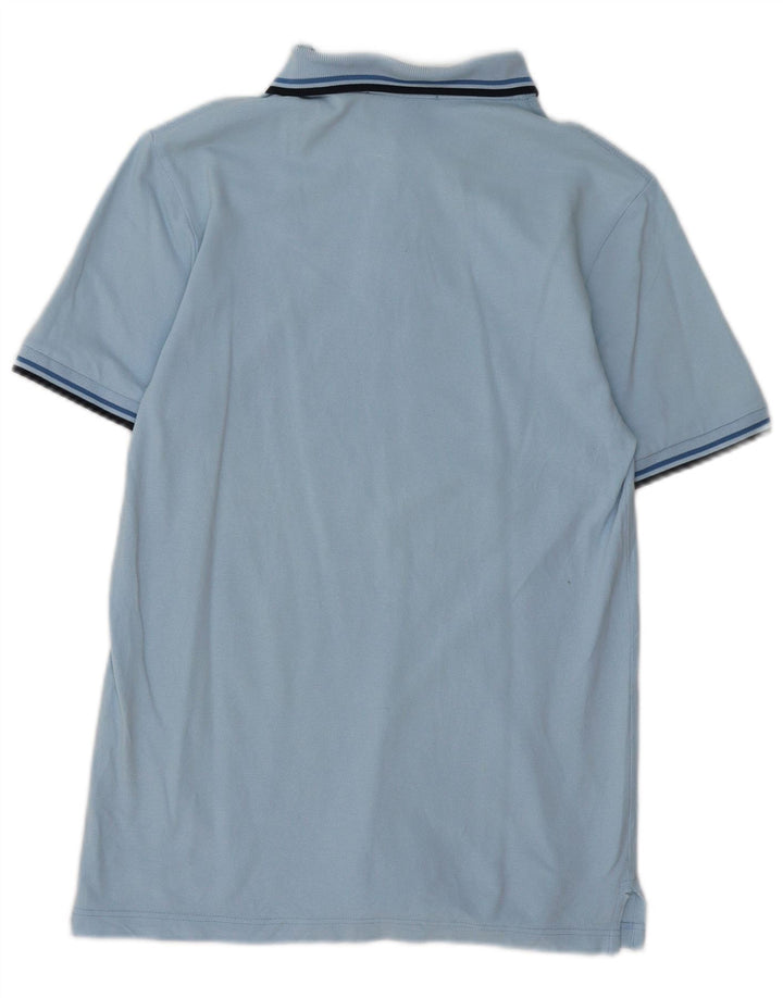 Camisa pólo masculina FRED PERRY pequena de algodão azul