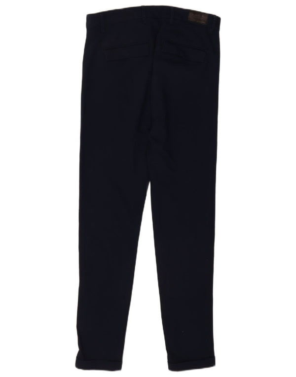 Zara Mens Skinny Chino Calças EU 38 Pequeno W30 L29 Azul Marinho