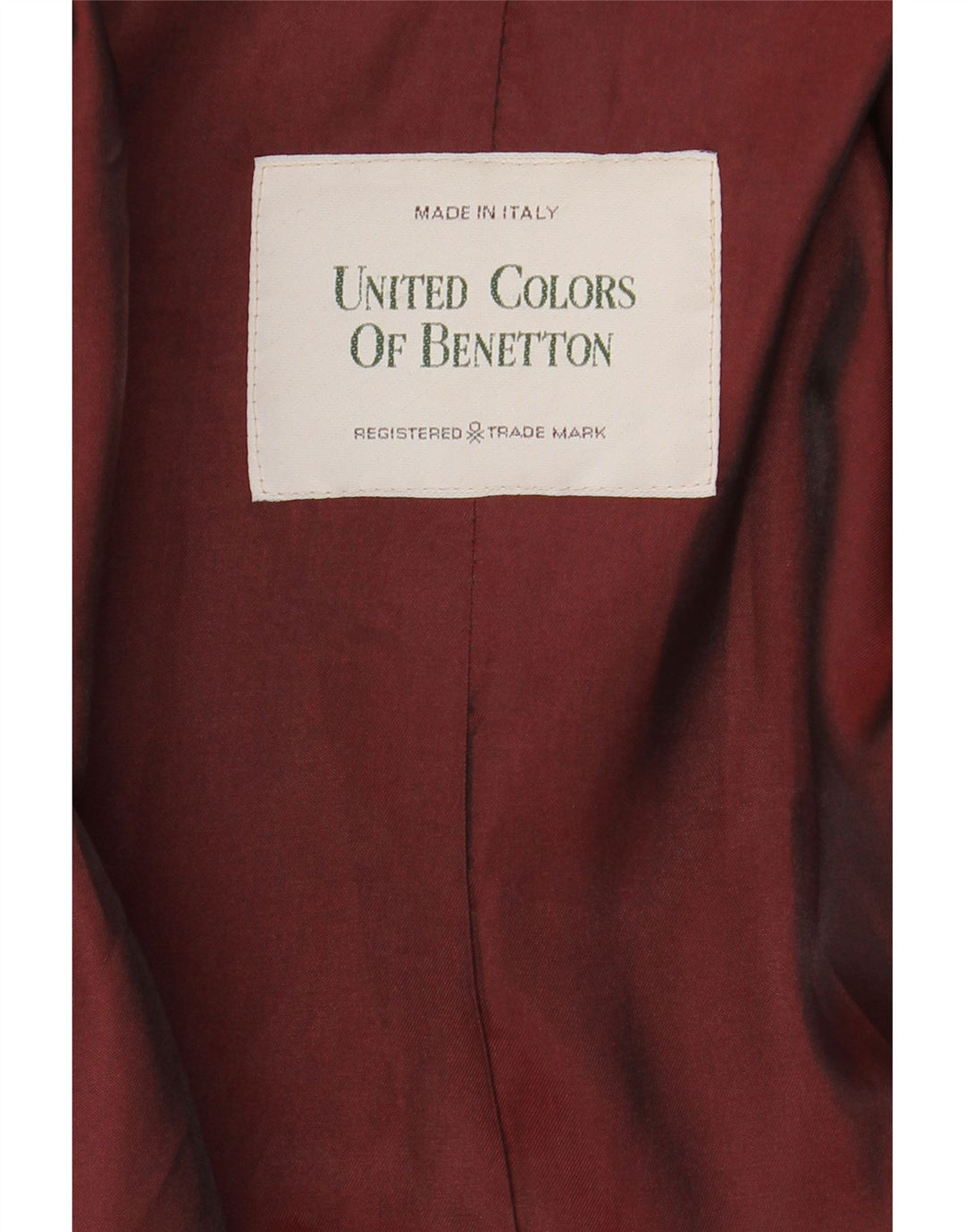 Casaco masculino com peito duplo BENETTON Reino Unido 44 2XL preto