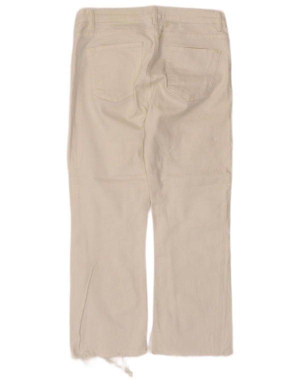 Calça jeans feminina ZARA EU 40 médio W30 L25 algodão branco