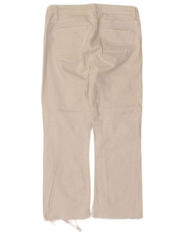 Calça jeans feminina ZARA EU 40 médio W30 L25 algodão branco