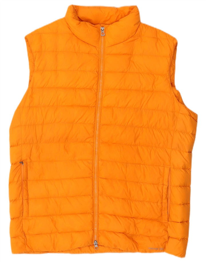 Colete acolchoado feminino Geox UK 18 XL laranja poliamida
