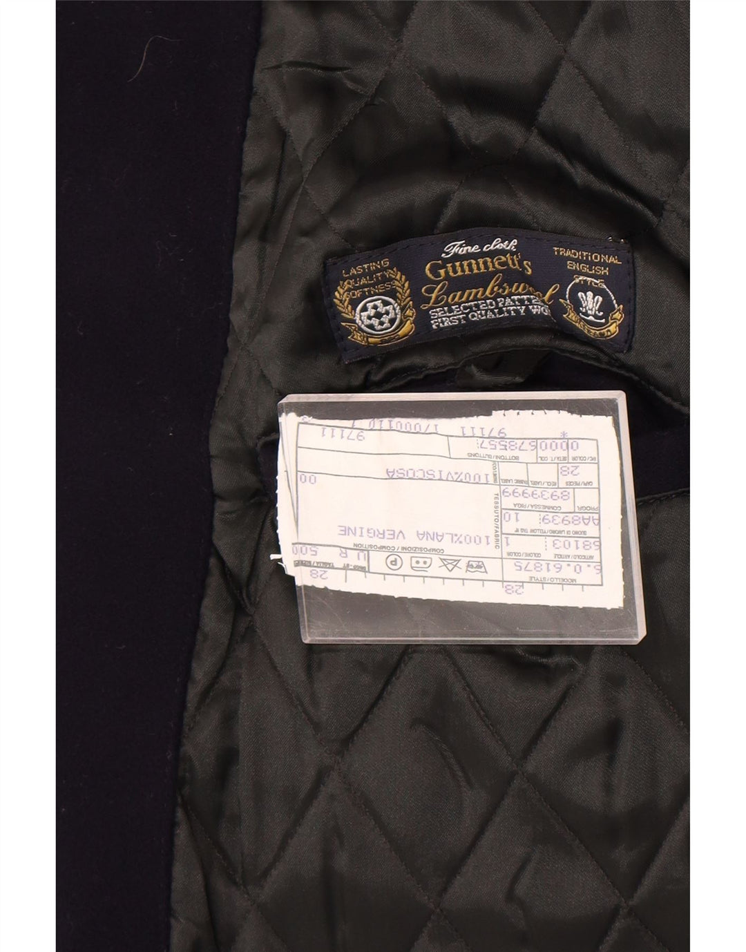 Sobretudo masculino Caesar UK 42 XL lã virgem azul marinho