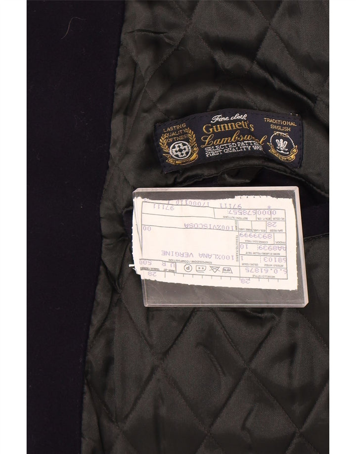 Sobretudo masculino Caesar UK 42 XL lã virgem azul marinho