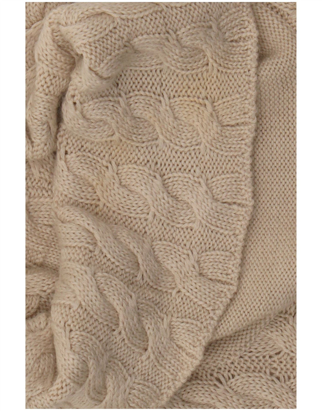 Suéter feminino Mariapola com gola redonda IT 46 grande lã merino bege