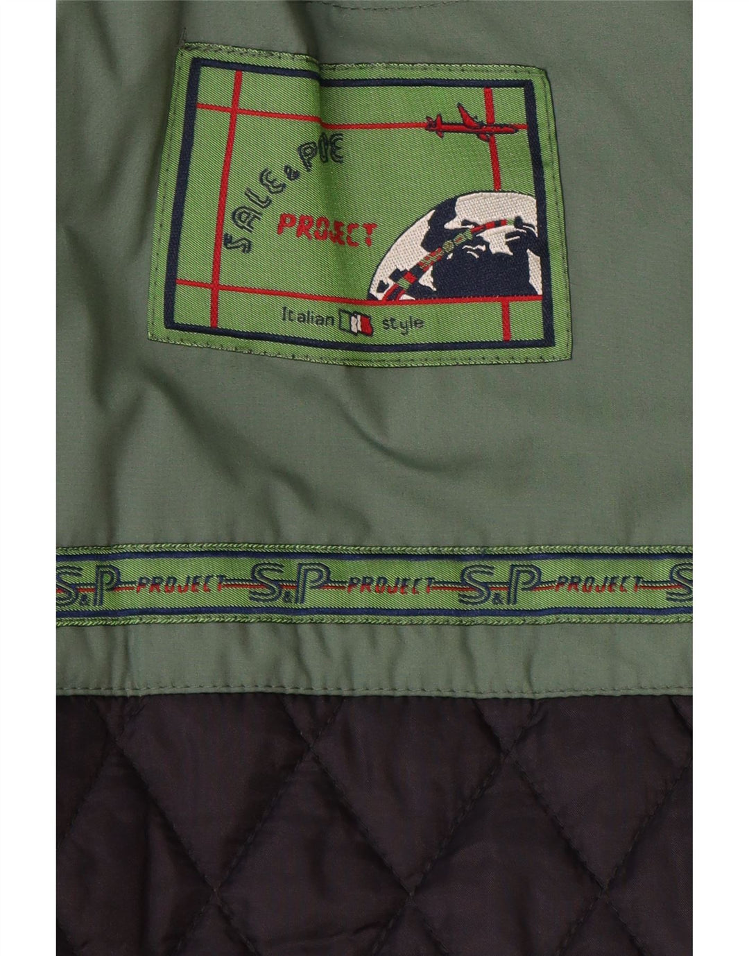 Jaqueta acolchoada masculina vintage UK 42 XL verde