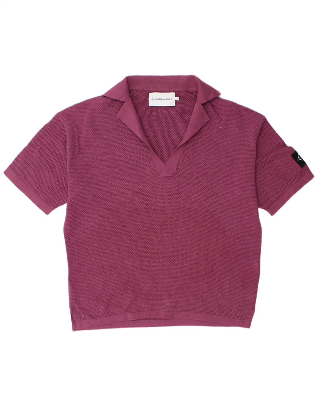 Camisa polo masculina Calvin Klein Jeans médio roxo algodão