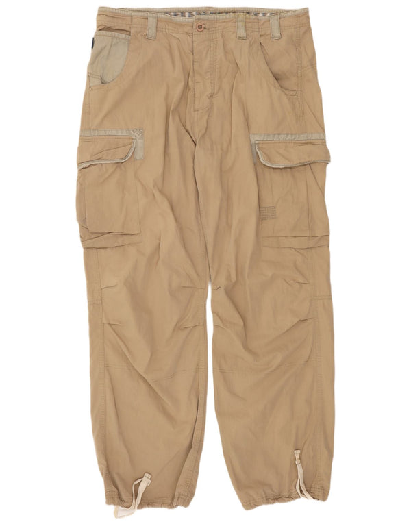 Calça cargo masculina Fat Face Joggers W38 L32 algodão bege