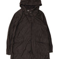 Capa de chuva feminina com capuz Zara UK 14 médio preto