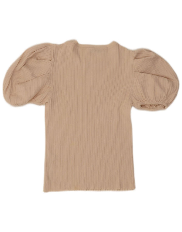 Blusa cropped feminina Zara UK 12 médio off white viscose