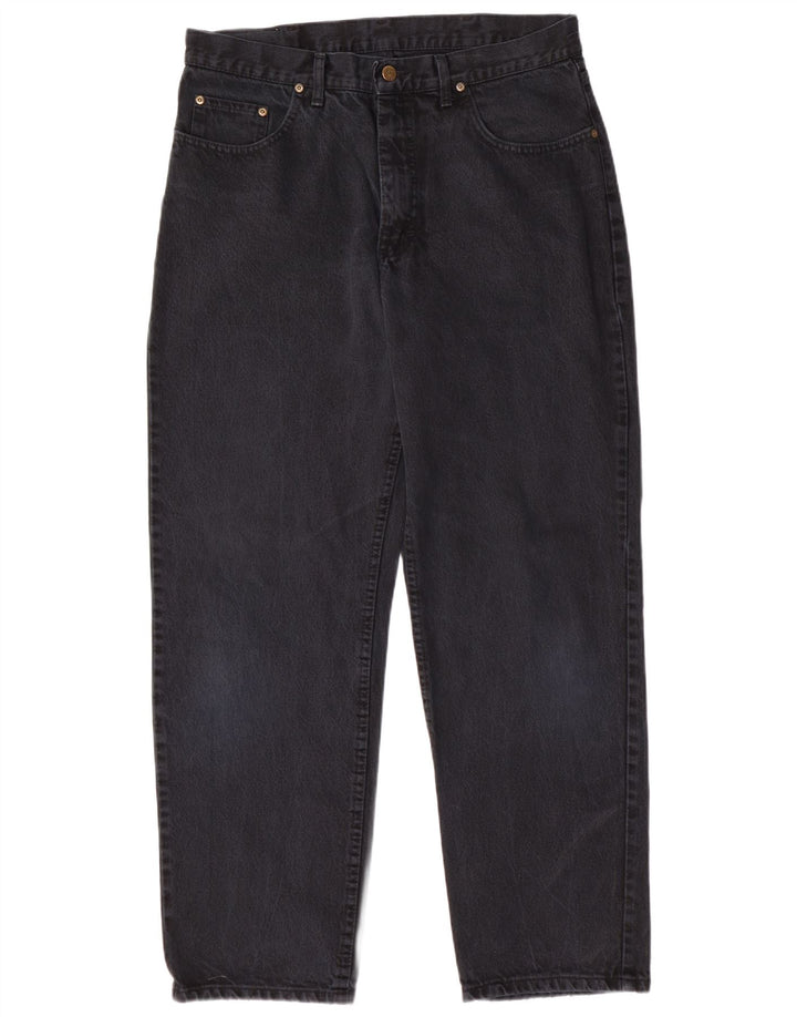 LEE Masculino Kansas Straight Jeans W38 L32 Algodão Preto