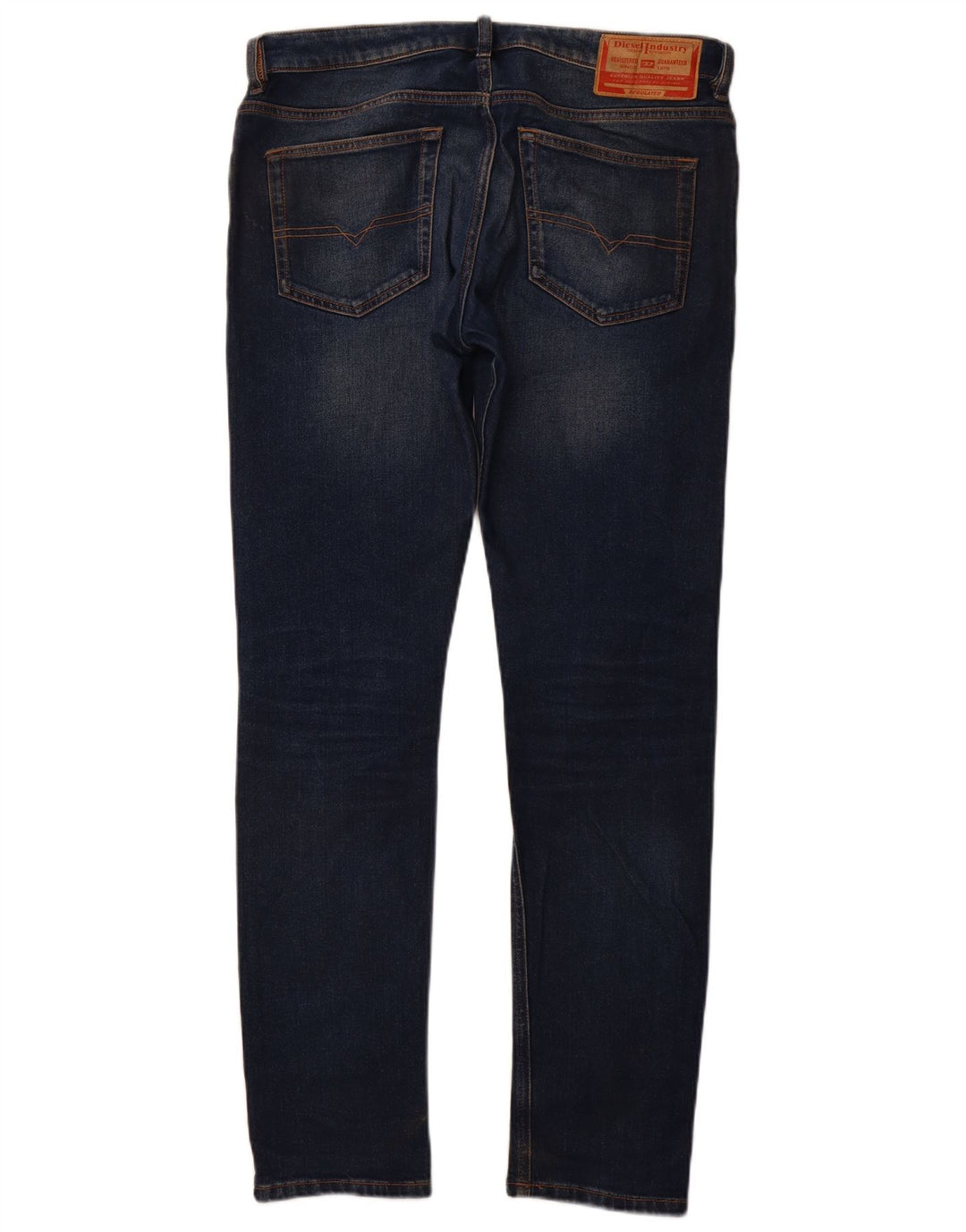 DIESEL Masculino Slim Jeans W32 L32 Azul Marinho Algodão