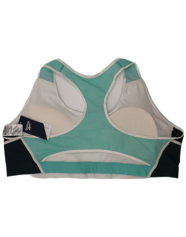 Reebok Speedwick Top Feminino UK 26/28 4XL Turquesa Colourblock Esportes