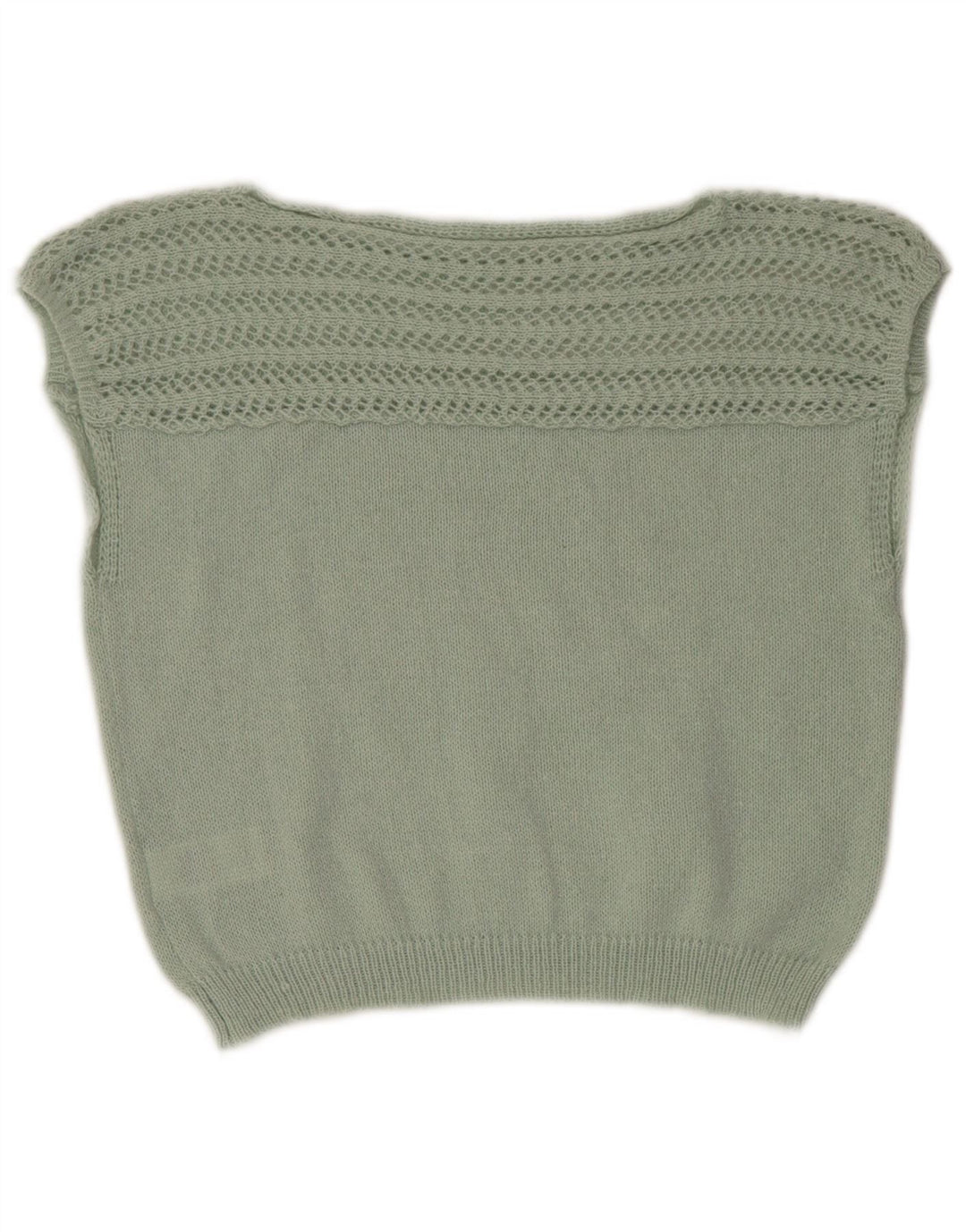 Regata feminina Shein com colete curto Reino Unido 14 poliéster verde médio