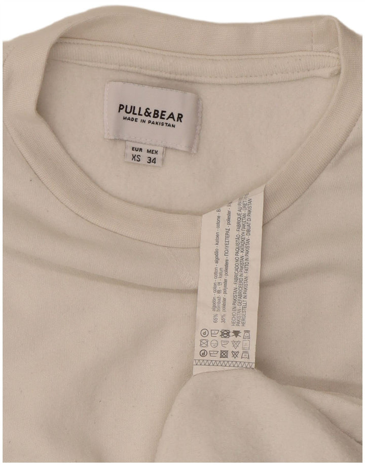 Moletom masculino PULL & BEAR XS de algodão branco