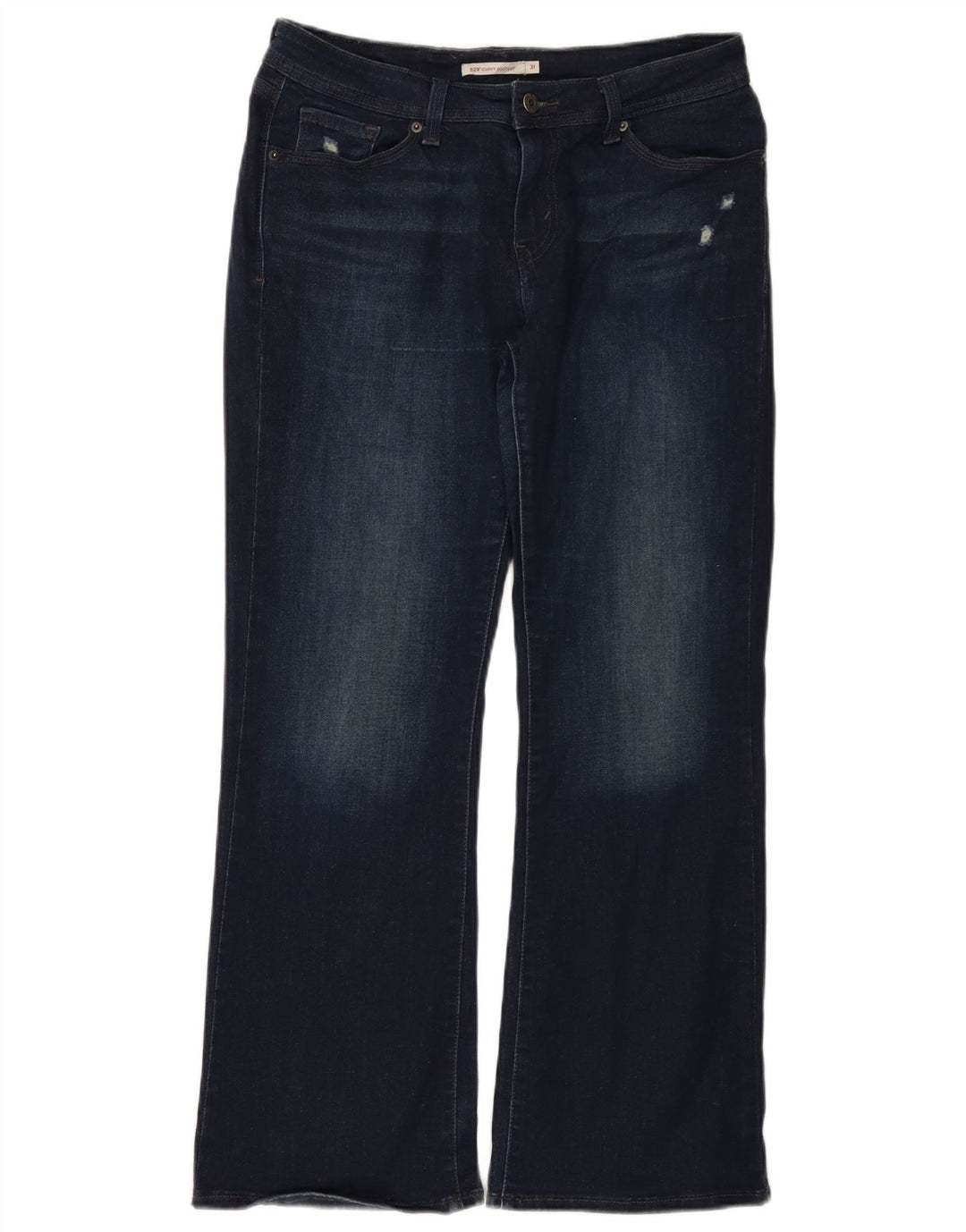 Calça jeans feminina Levi's 529 Curvy Bootcut W31 L30 azul marinho algodão