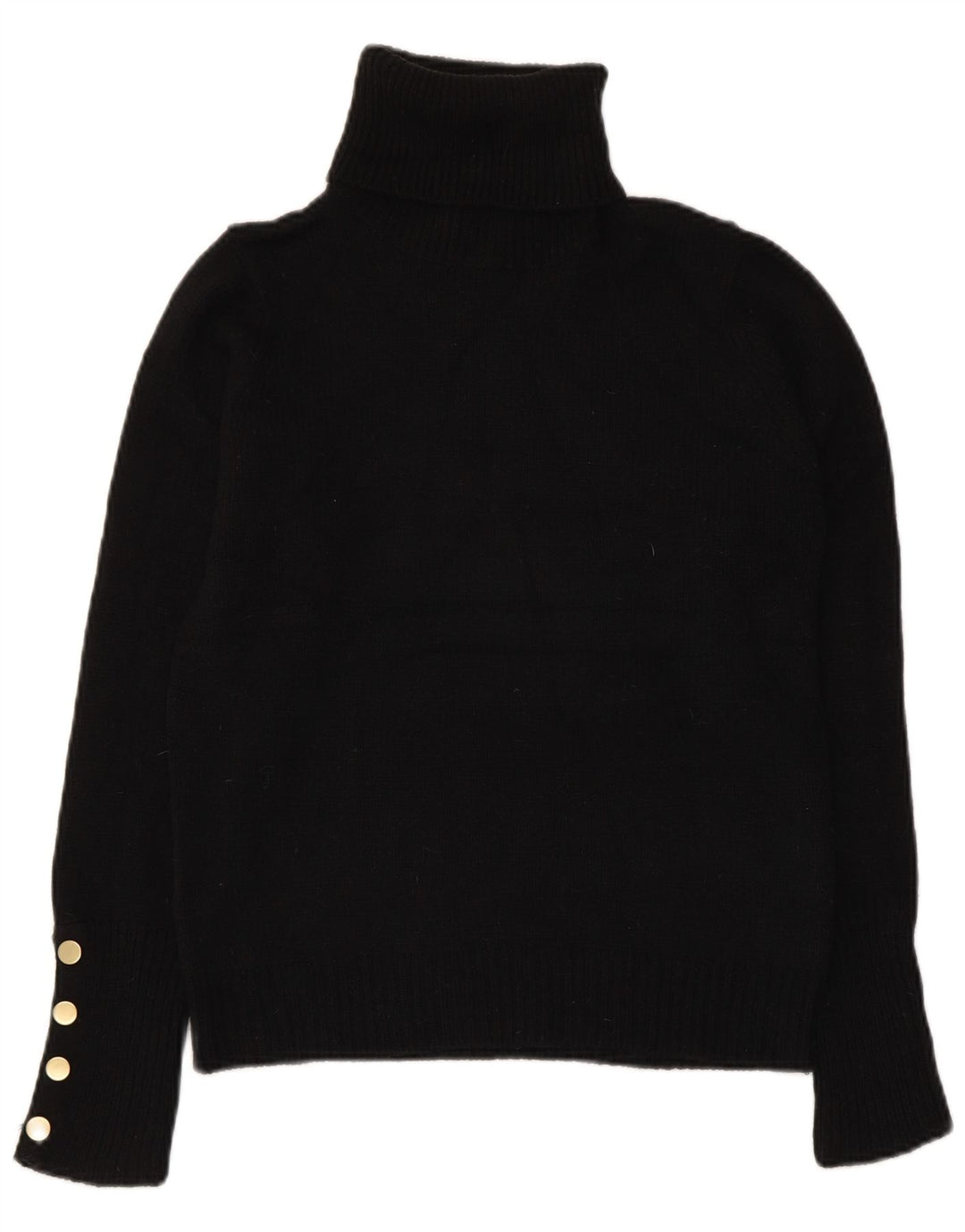 Suéter feminino ZARA com gola redonda Reino Unido 12 acrílico preto médio