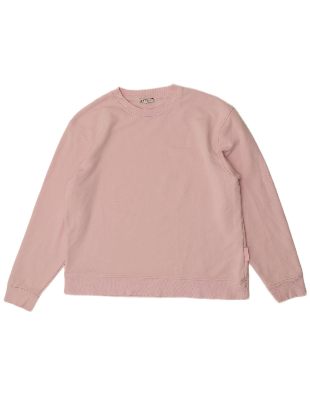 Zara moletom feminino oversized jumper UK 16 grande algodão rosa