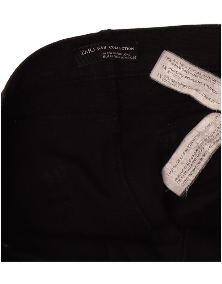 Calça feminina casual slim Zara médio W28 L26 algodão preto